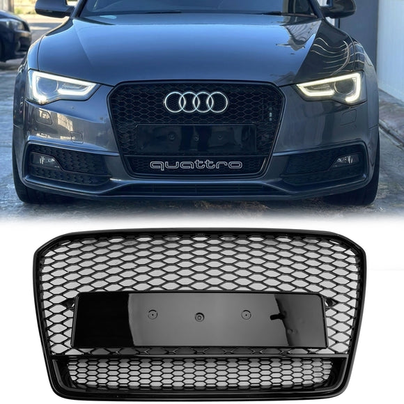 Audi A5/A5 Sline/S5 B8.5 2012-2016 RS5/S5 Style Grill Etupuskuri Kiiltävä Musta Säleikkö