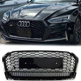 2017-2019 Audi A5/A5 Sline/S5 RS5 Parrilla tipo panal Parachoques delantero Malla deportiva Rejilla negra hexagonal