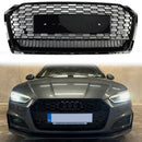 Audi A5/A5 S Line/S5 2017 2018 2019 Wabenfront, glänzend schwarzer Kühlergrill, RS Quattro-Stil, Lufteinlass, Kühlergrill-3