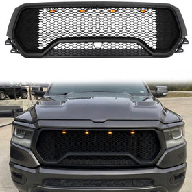 Dodge Ram 1500 2019 2020 2021 2022 2023 2024 TRX Grill Honeycomb Mesh Front Grille With LED Light