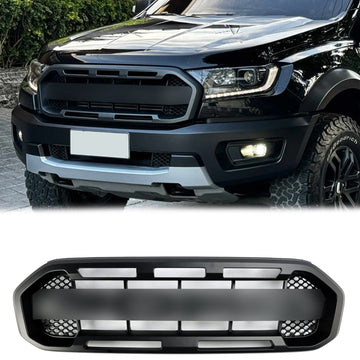 Raptor Style Grill | Ford Ranger | 2019-2023 | Matte Black |  Front Bumper | Replacement Grille + FORD Letter