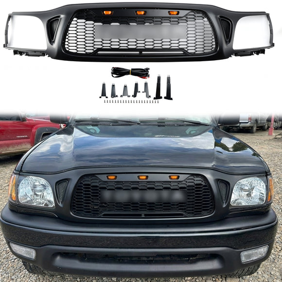 2001–2004 Toyota Tacoma Waben-Frontstoßstangengrill, schwarzer Ersatzgrill