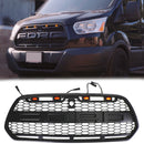 Ford Transit Mk8 2015-2019 Grille de pare-chocs avant noire mate de remplacement noire de style Raptor-38