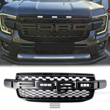 2023-2025 Ford Everest Next Gen T9 Grade de substituição da grade do para-choque dianteiro Grade preta