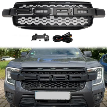 Grille de pare-chocs avant de remplacement noire pour Ford Everest Next Gen T9 2023 – 2025 - 0