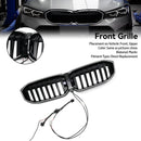 2023-2026 BMW Serie 3 G20 G21 LCI Parrilla de doble línea negra Parachoques delantero Parrilla LED-58