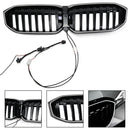 2023-2026 BMW Serie 3 G20 G21 LCI Parrilla de doble línea negra Parachoques delantero Parrilla LED-37