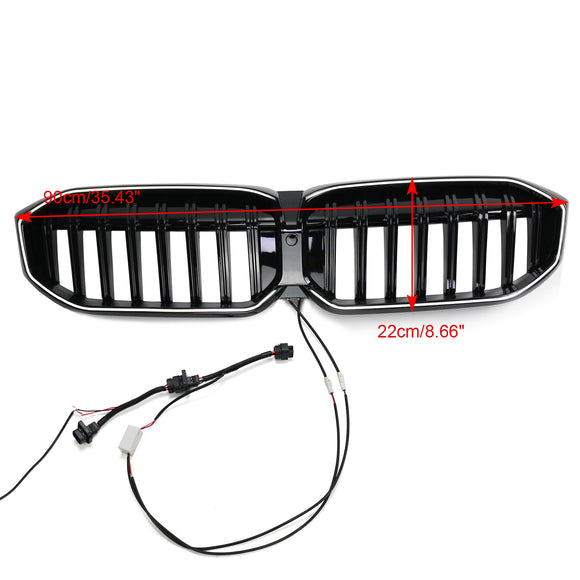 2023-2026 BMW Serie 3 G20 G21 LCI Parrilla de doble línea negra Parachoques delantero Parrilla LED