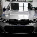 2023-2026 BMW Serie 3 G20 G21 LCI Parrilla de doble línea negra Parachoques delantero Parrilla LED-44