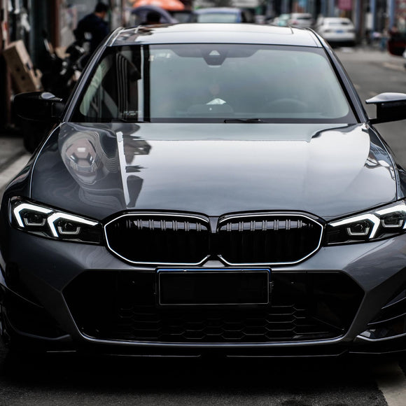 2023-2026 BMW Serie 3 G20 G21 LCI Parrilla de doble línea negra Parachoques delantero Parrilla LED