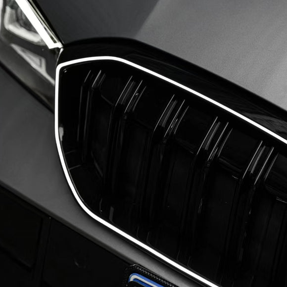 2023-2026 BMW Serie 3 G20 G21 LCI Parrilla de doble línea negra Parachoques delantero Parrilla LED