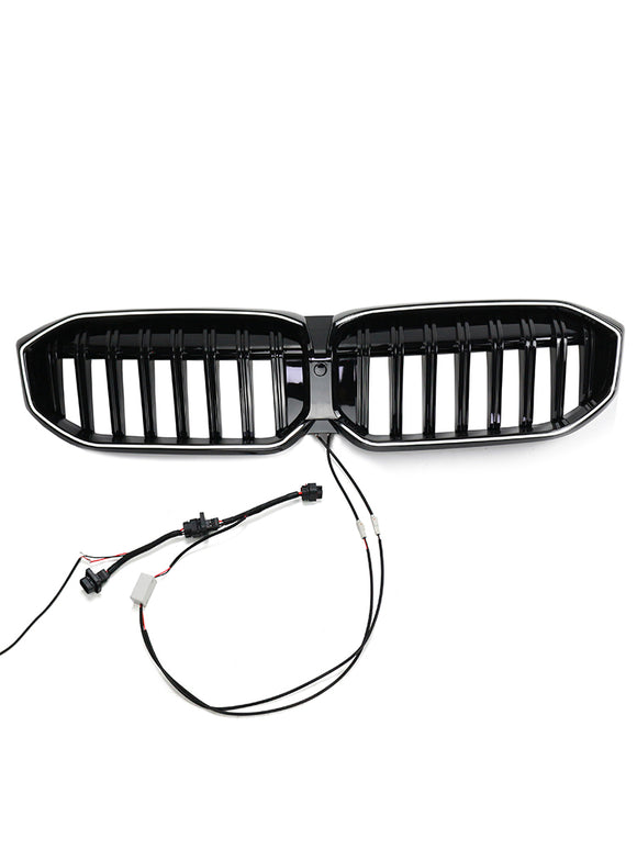 2023-2026 BMW Serie 3 G20 G21 LCI Parrilla de doble línea negra Parachoques delantero Parrilla LED