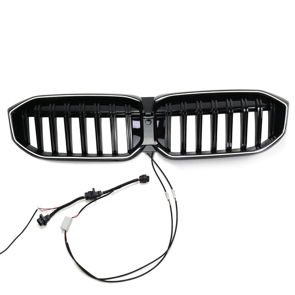 2023-2026 BMW Serie 3 G20 G21 LCI Parrilla de doble línea negra Parachoques delantero Parrilla LED