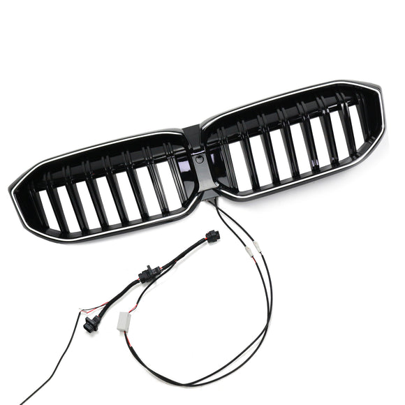 2023-2026 BMW Serie 3 G20 G21 LCI Parrilla de doble línea negra Parachoques delantero Parrilla LED