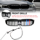 2023-2026 BMW Serie 3 G20 G21 LCI Parrilla de doble línea negra Parachoques delantero Parrilla LED-110