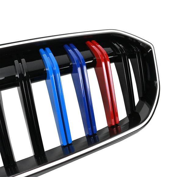 2023-2026 BMW Serie 3 G20 G21 LCI Parrilla de doble línea negra Parachoques delantero Parrilla LED
