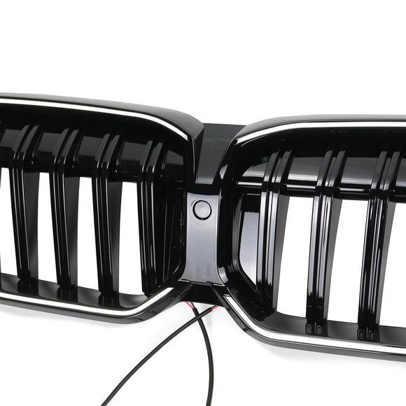2023-2026 BMW Serie 3 G20 G21 LCI Parrilla de doble línea negra Parachoques delantero Parrilla LED