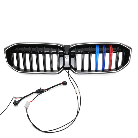 2023-2026 BMW Serie 3 G20 G21 LCI Parrilla de doble línea negra Parachoques delantero Parrilla LED