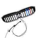 2023-2026 BMW Serie 3 G20 G21 LCI Parrilla de doble línea negra Parachoques delantero Parrilla LED-103