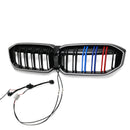 2023-2026 BMW Serie 3 G20 G21 LCI Parrilla de doble línea negra Parachoques delantero Parrilla LED-84