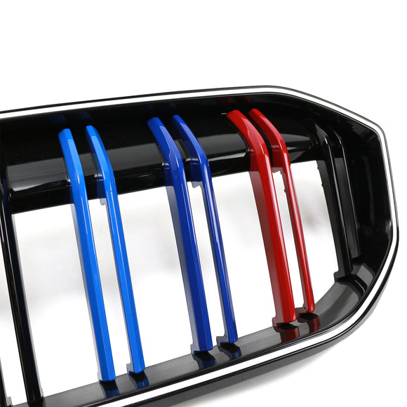 2023-2026 BMW Serie 3 G20 G21 LCI Parrilla de doble línea negra Parachoques delantero Parrilla LED