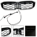 2023-2026 BMW Serie 3 G20 G21 LCI Parrilla de doble línea negra Parachoques delantero Parrilla LED-131