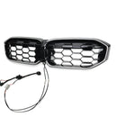 2023-2026 BMW Serie 3 G20 G21 LCI Parrilla de doble línea negra Parachoques delantero Parrilla LED-139