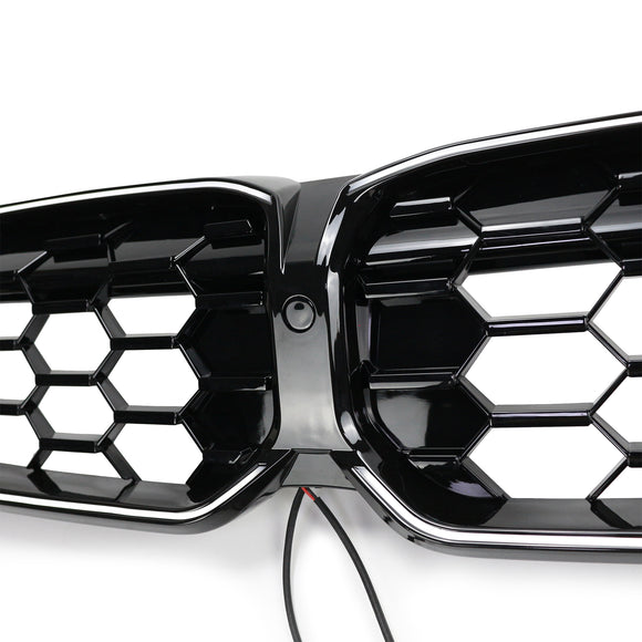 2023-2026 BMW Serie 3 G20 G21 LCI Parrilla de doble línea negra Parachoques delantero Parrilla LED