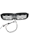 2023-2026 BMW Serie 3 G20 G21 LCI Parrilla de doble línea negra Parachoques delantero Parrilla LED-112