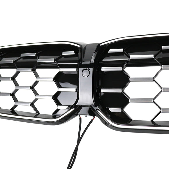 2023-2026 BMW Serie 3 G20 G21 LCI Parrilla de doble línea negra Parachoques delantero Parrilla LED