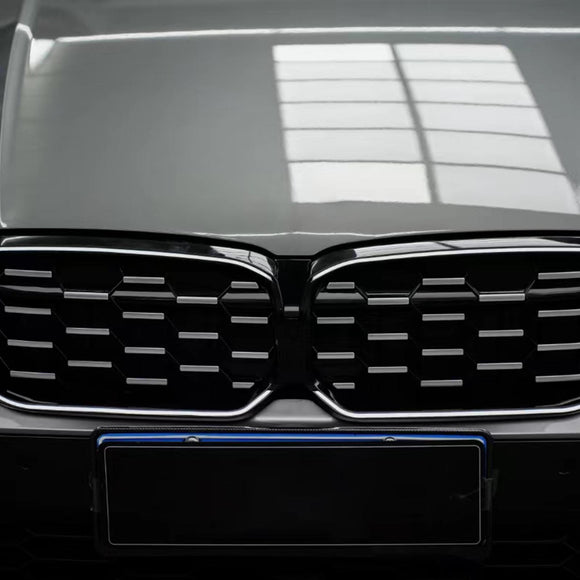 2023-2026 BMW Serie 3 G20 G21 LCI Parrilla de doble línea negra Parachoques delantero Parrilla LED
