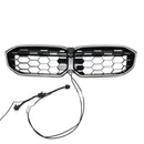 2023-2026 BMW Serie 3 G20 G21 LCI Parrilla de doble línea negra Parachoques delantero Parrilla LED-178