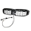 2023-2026 BMW Serie 3 G20 G21 LCI Parrilla de doble línea negra Parachoques delantero Parrilla LED-177
