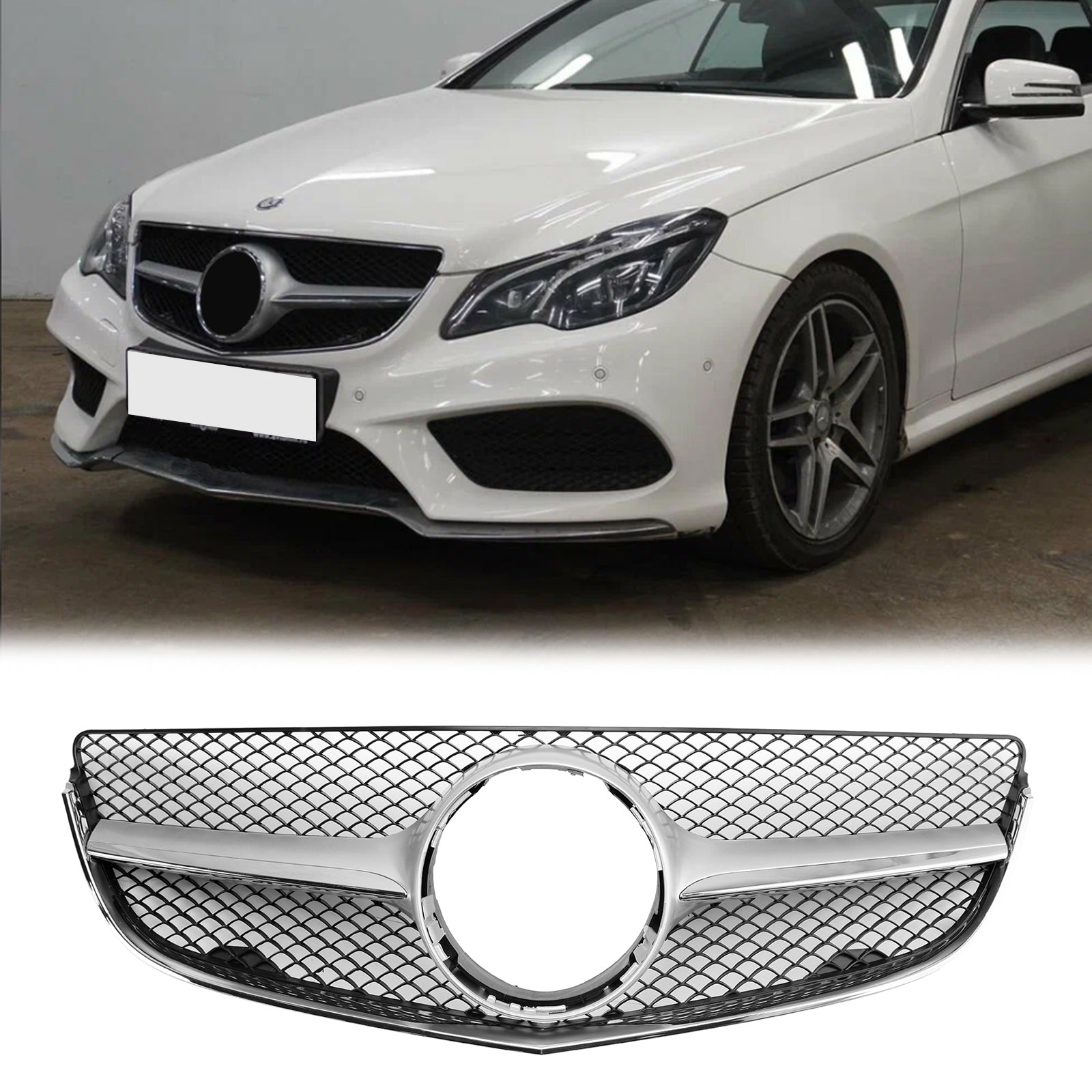 Mercedes Benz E-Class W207 / C207 Coupe E200 E300 E400 E43 2014-2017 Front Bumper Grill Replacement Grille