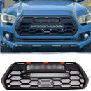 Griglia paraurti anteriore stile TRD PRO per Toyota Tacoma 3a generazione 2016-2023, griglia nera con LED & Barra luminosa-2