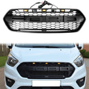 2018–2023 Ford Transit Custom, glänzend schwarzer Kühlergrill, Raptor-Stil, Waben-Oberstoßstangen-Frontgrill-23
