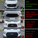 2018-2023 Ford Transit Custom Honeycomb Raptor Style Grill Frontstoßstange Mattschwarzer Grill mit LED-5