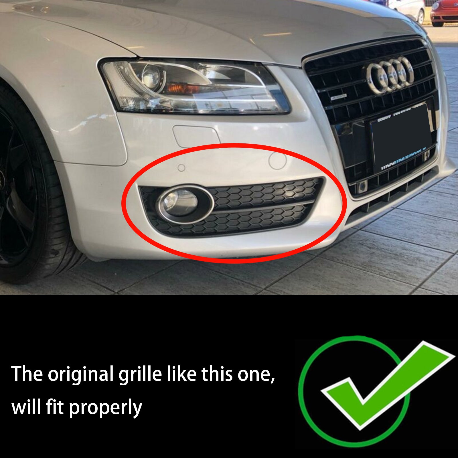 2007–2011 Audi A5 Standart Paar Waben-Nebelscheinwerfer-Abdeckungsgitter 1522024 - 0