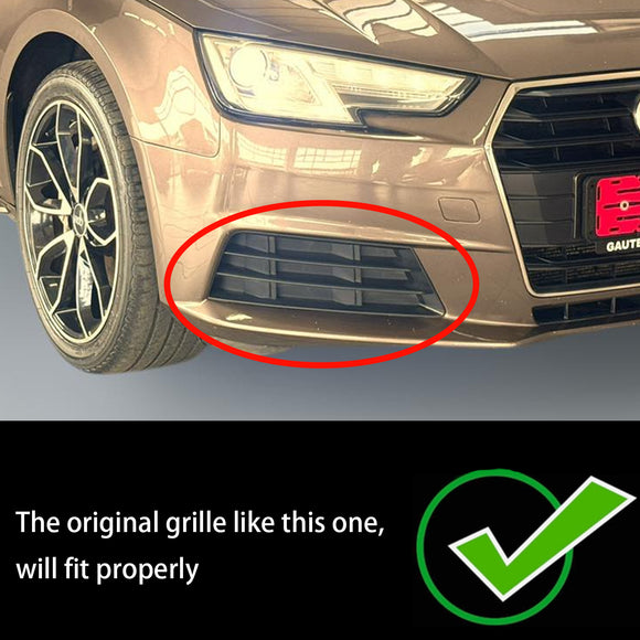 Audi A4 B9 2016-2018 Parrilla de luz antiniebla delantera estilo panal estándar Parachoques delantero Parrilla inferior negra