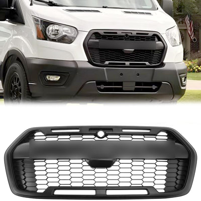 Raptor Style Grill per il periodo 2019-2026 Ford Transit 150 250 350 Paraurti anteriore Griglia sostitutiva Griglia nera opaca con lettera FORD