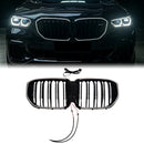 2024-2026 BMW G05/G18 LCI X5 Griglia per paraurti anteriore nera doppia linea con LED-1