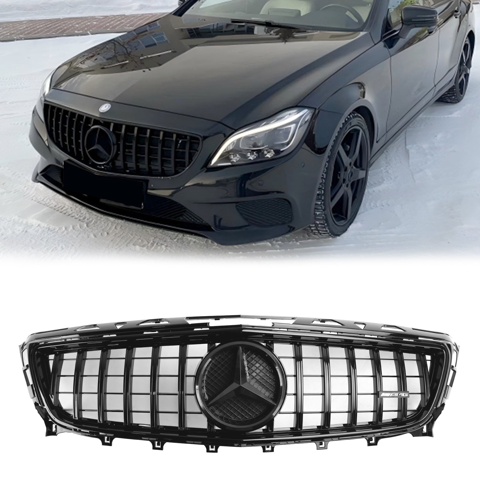 Mercedes Benz | 2011-2014 | CLS-Class W218 C218 X218 | AMG Style | Front Bumper Grille | Black Replacement Grill