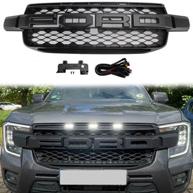 Ford Ranger Next Gen T9 2023-2025 Calandre de pare-chocs avant noire avec lumière LED