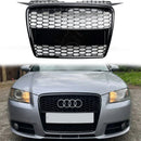 2004–2008 Audi A3/A3 Sline 8P RS3 Style Honeycomb Grille Glossy Black Front Bumper Grill-3