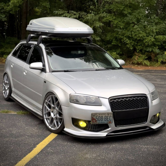 2004–2008 Audi A3/A3 Sline 8P RS3 Style Honeycomb Grille Glossy Black Front Bumper Grill
