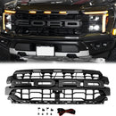 Calandre de Style Raptor pour pare-chocs avant Ford F150 2024 – 2025, Grille de remplacement noire avec lumière LED-2