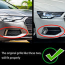 2PCS Front Bumper Fog Light Cover Grille Grill Fit Audi A6 C8 2018-2024 Standard-2