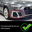 Griglia fendinebbia a nido d'ape Audi A5 SLine/S5 2020-2023, 2 pezzi, copertura inferiore paraurti anteriore, griglia nera 8W6807682T3Q7-19