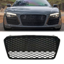Grille de pare-chocs supérieure de remplacement noire en nid d'abeille pour calandre avant Audi R8 2013-2015-1