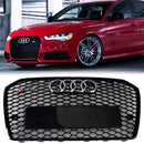 2015-2018 Audi A6 /A6 Sline /S6 C7 RS6 Style Grill Front Bumper Honeycomb Mesh Black Grille-43